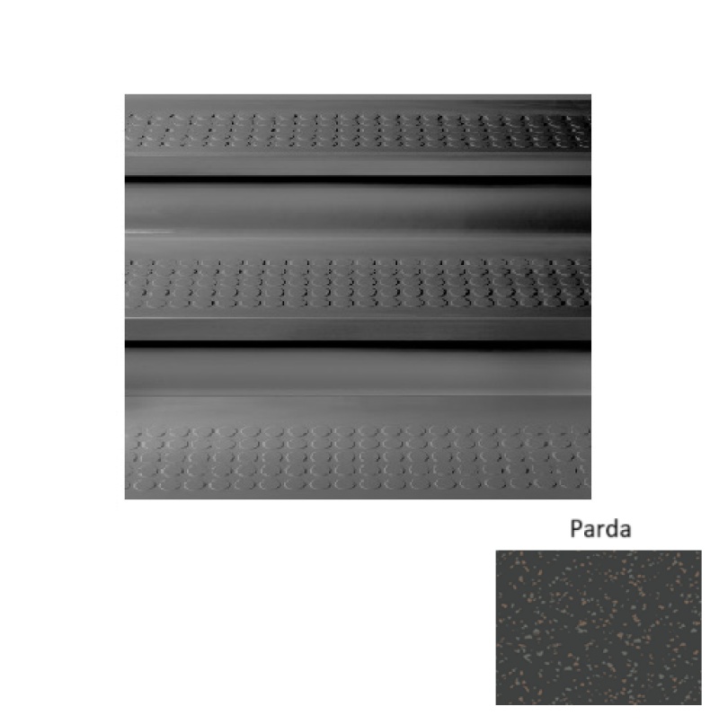 Fiesta 96 Parda Vantage Raised Circular Rubber (Sq) Stair Tread With Riser - Textured