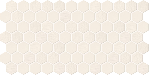 Keystones Biscuit Porcelain Mosaic - 2" Hexagon - Textured