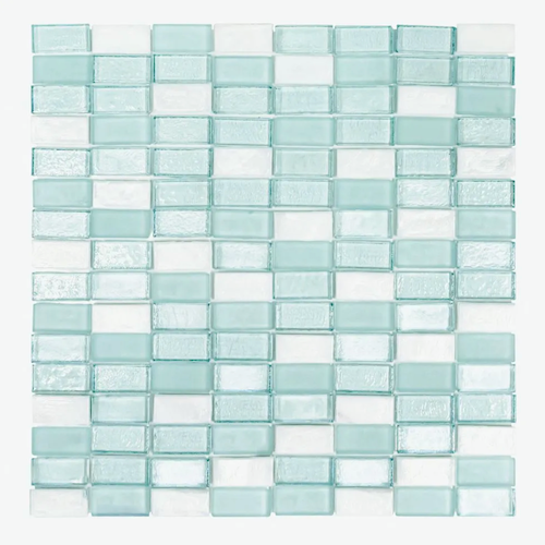 Pool By Jeffrey Court Mo'orea Glass Mosaic - 5/8" Stacked - Multi Finish