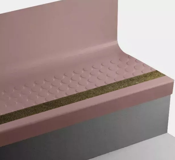 Johnsonite Red Clay Raised Round Rubber Moulding Trim