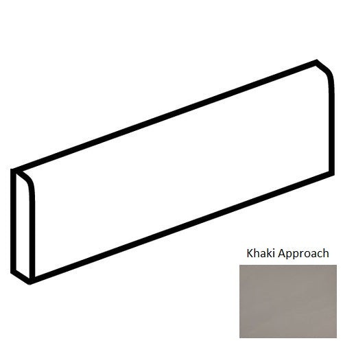 Method Khaki Approach Porcelain Floor & Wall Trim - 3" X 12" Bullnose - Unpolished