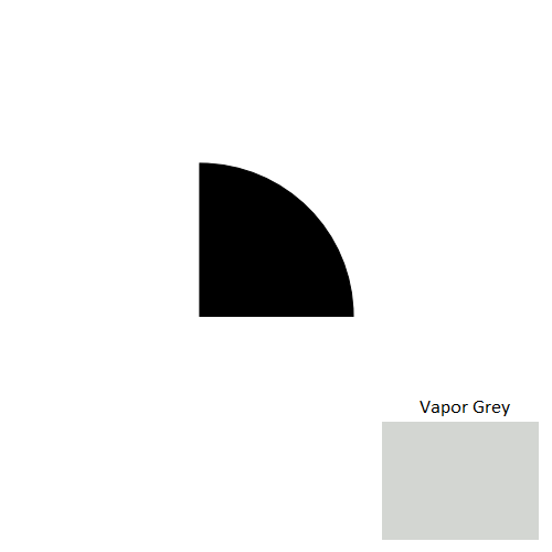 Vapor Grey Rubber Millwork Quarter Round Trim