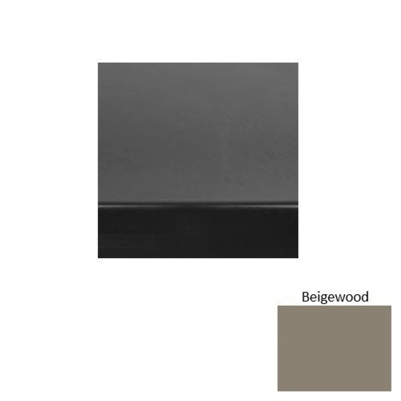 Solid 61 Beigewood Heavy Duty Rubber Stair Tread with Dupont Kevlar - Smooth