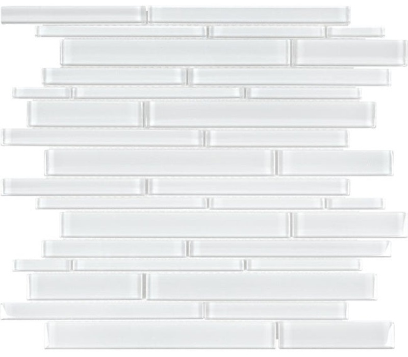 Aquatica Element Ice Glass Mosaic - Random Linear - Glossy