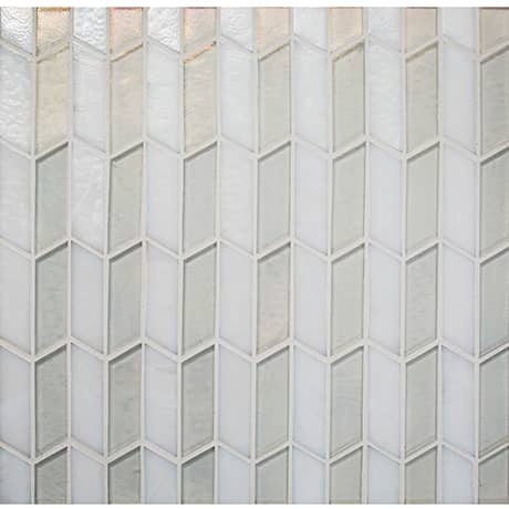 Illuminary Wisp Blend Glass Mosaic - 12" X 12" Accordion - Matte