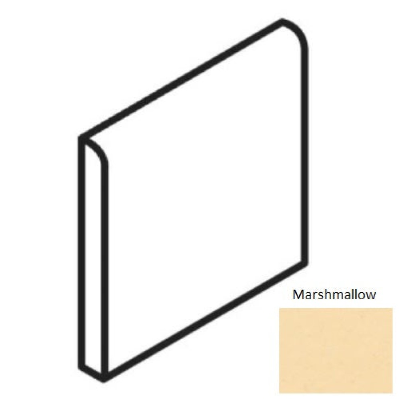 Bright & Matte Marshmallow Ceramic Wall Trim