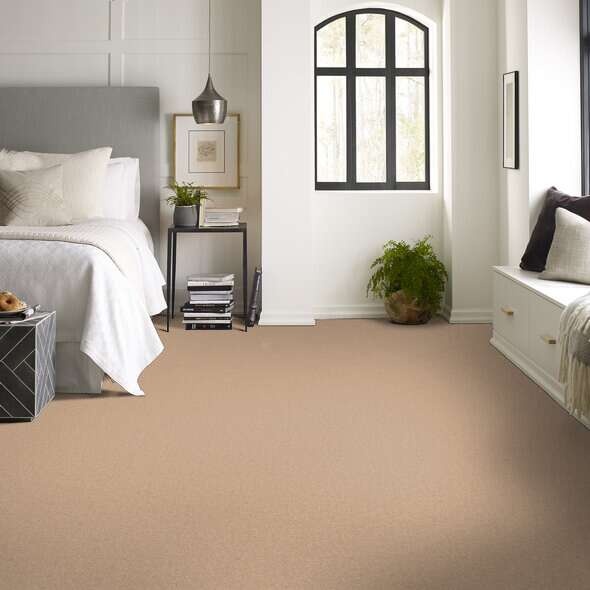 Caress By Shaw Quiet Comfort Classic Ii Maplewood North Nylon Carpet - Textured