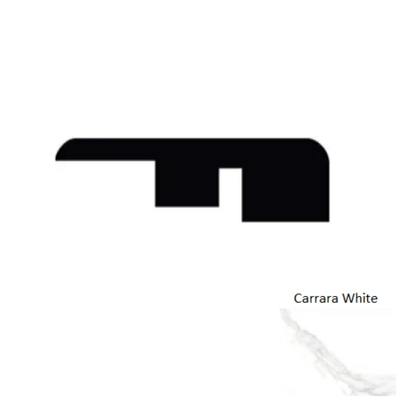 Western Amber Carrara White Luxury Vinyl End Molding