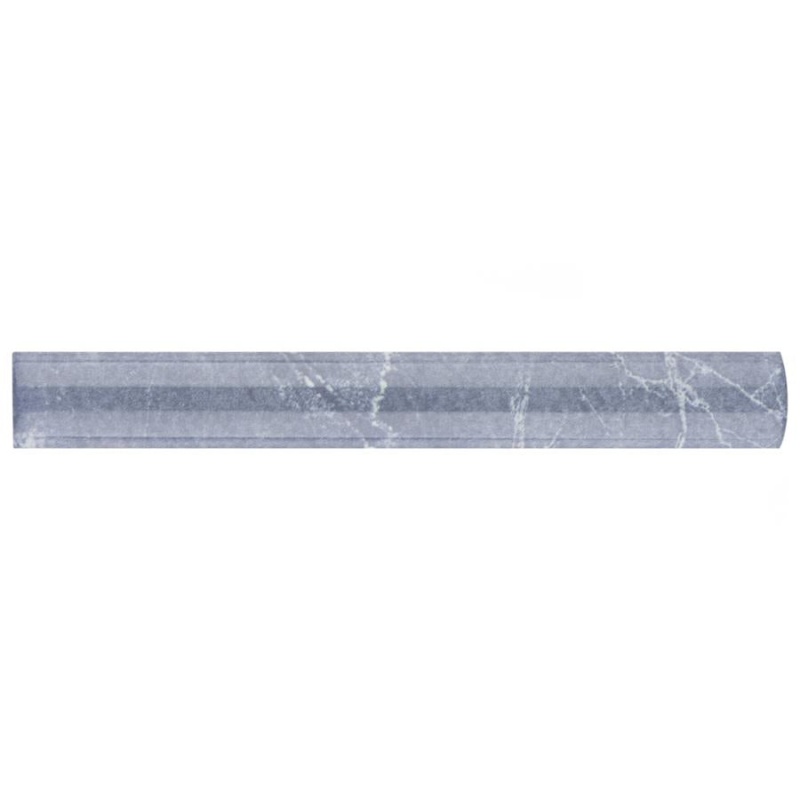 Aroas Cigarro Gris Ceramic Wall Trim Tile - Glossy - 1" X 7 7/8"