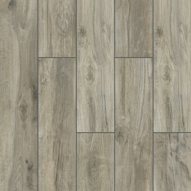 Savannah Silver Porcelain Tile - Hand Scraped - 8" x 48"