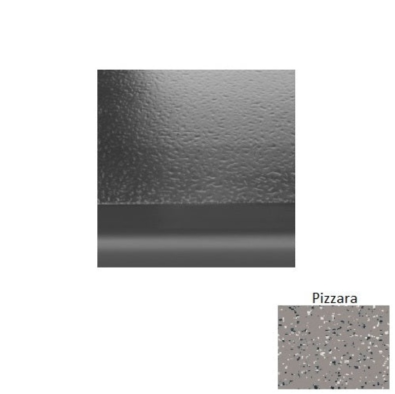 Fiesta 95 Pizarra Hammered Rubber (Sq) Stair Tread With Riser - Hammered