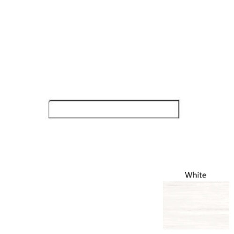 Dolomina White Porcelain Floor & Wall Trim - 3" X 24" Bullnose - Polished