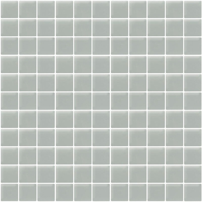 Color Palette Gray Cloud Glass Mosaic 1" x 1"