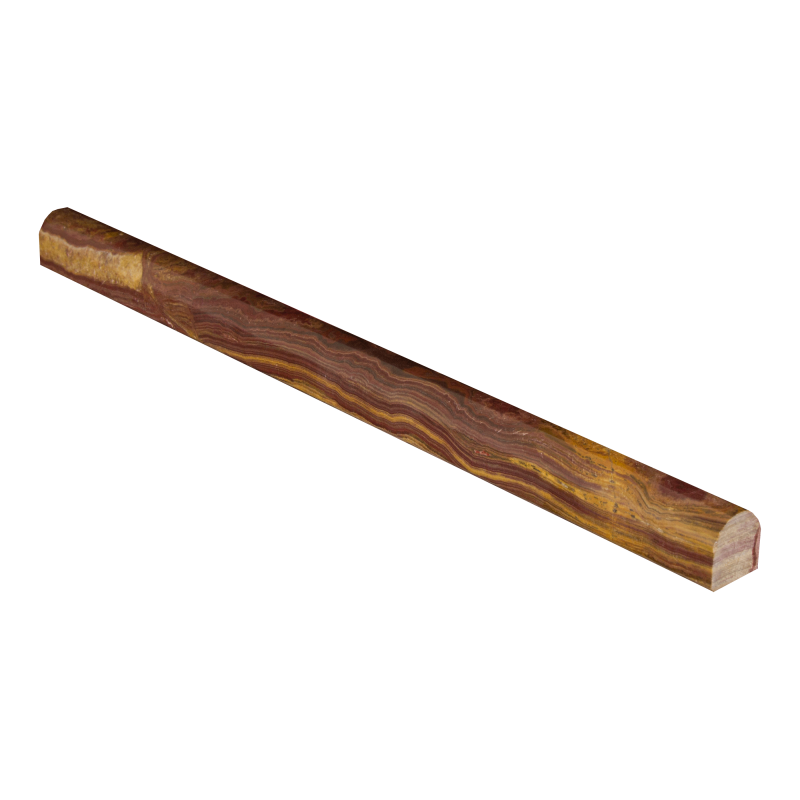 Red Multi Color Onyx Liner - 5/8" x 12" - Polished