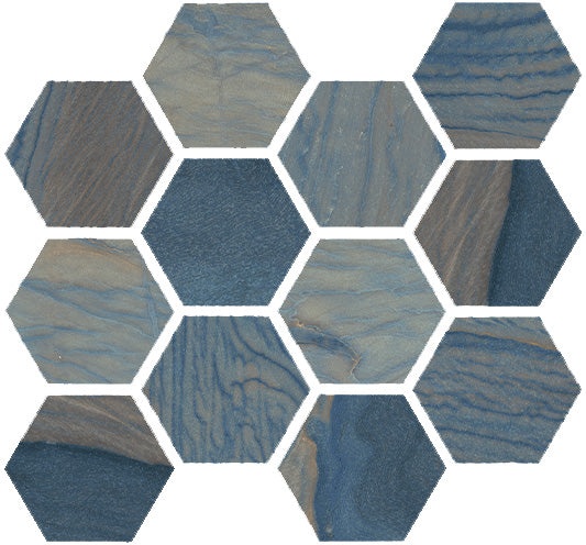 Macaubas Azul Porcelain Mosaic - Hexagon