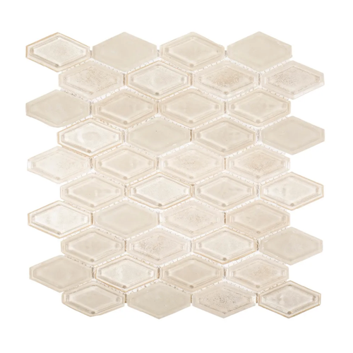 Suite Glass Champagne Glass Mosaic - Elongated Hexagon - Multi Finish