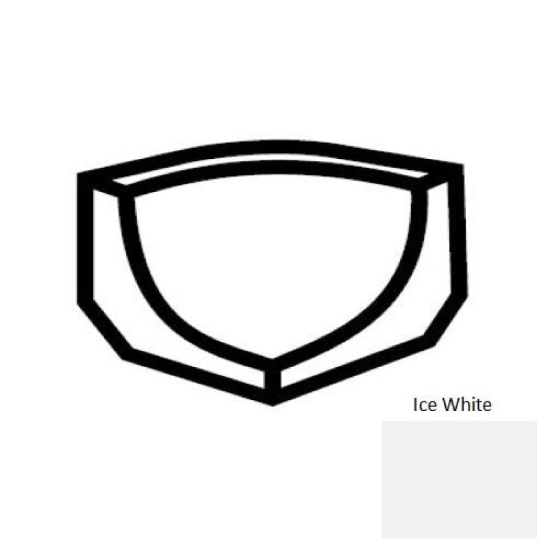 Unglazed Mosaics Ice White Porcelain Floor & Wall Trim - 1" X 1" Cove Base Incorner Round - Unglazed