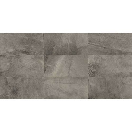 Slate Attache Meta Dark Gray Porcelain Tile - Matte