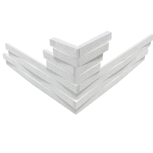 Evolution Moonlit Marble Interwoven Corner - Bush Hammered - 5 7/8" X 24 3/8"