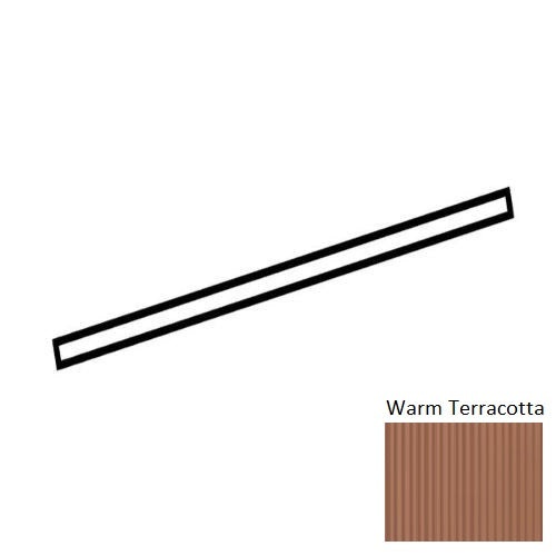 Warm Terracotta Ceramic Wall Trim - 1/2" x 12" Jolly Matte