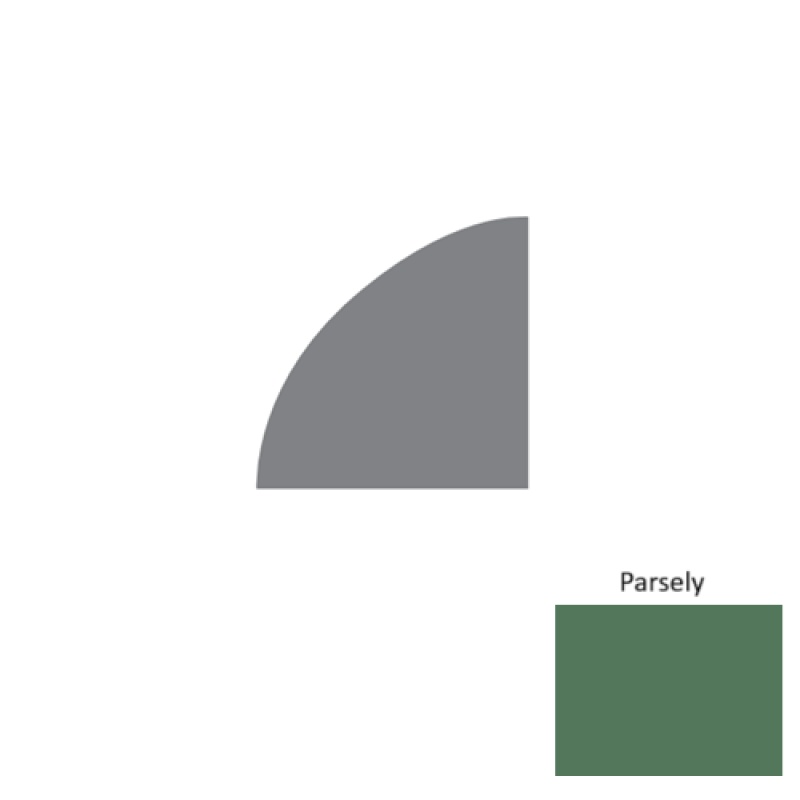 Contours Parsely Rubber Quarter Round - Satin - 1/2" x 12 Ft