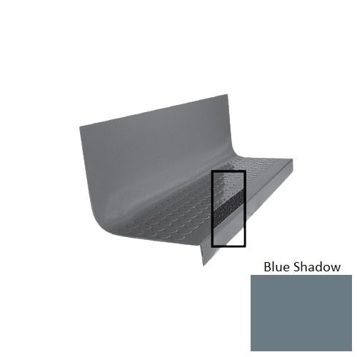 Flextones Blue Shadow Type 1776 With Flush Ribbed / Smooth Insert Distinct Designs Rubber - 20 1/2" X 72" Stair Tread - Rgt Radial Ii Raised Disc Design