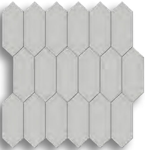 Soho Loft Grey Ceramic Mosaic - 2" X 5" Picket Fence