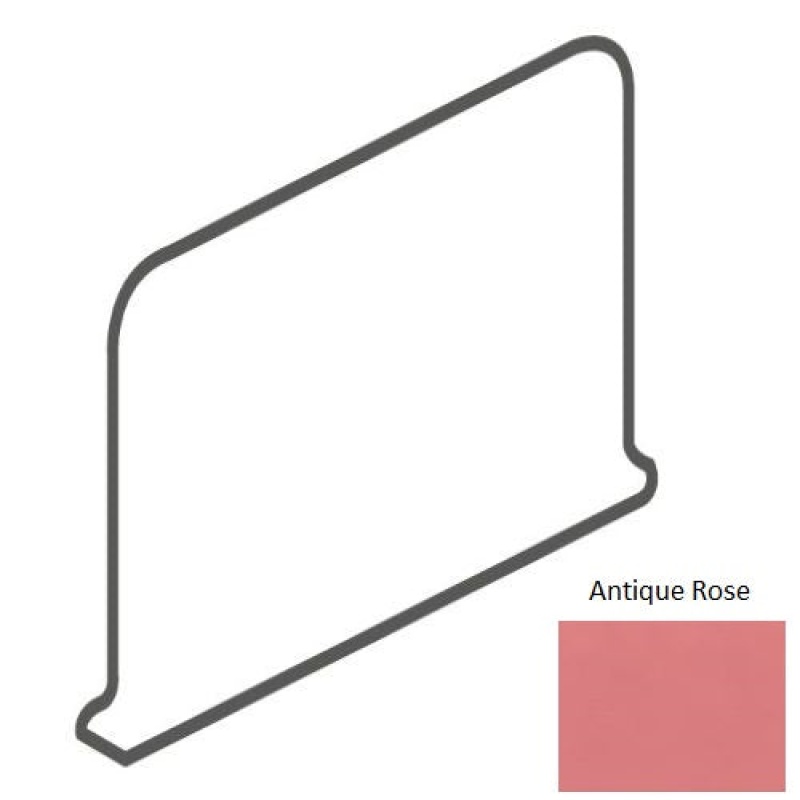 Bright & Matte Antique Rose Ceramic Wall Trim