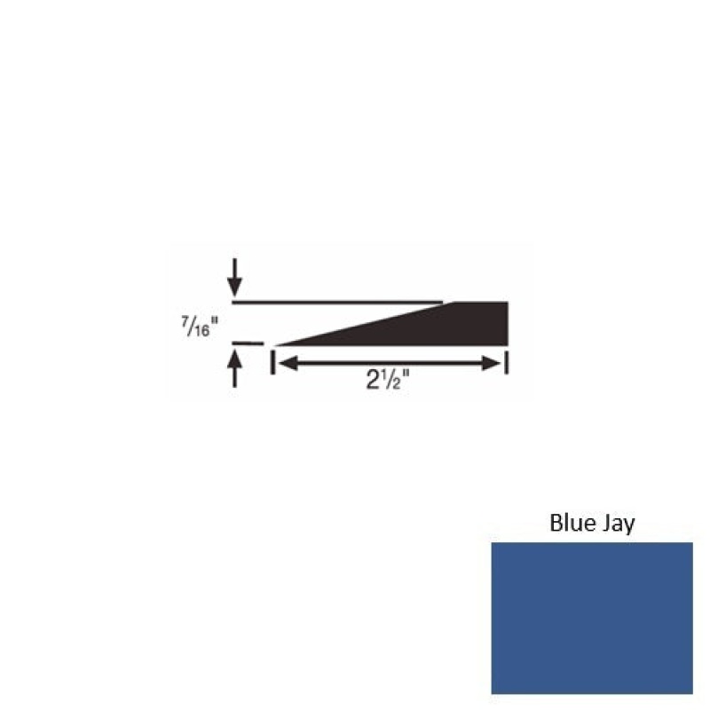 Solid 20 Blue Jay Rubber Transitional Reducer - 2 1/2" X 9 Ft (108") X 7/16"