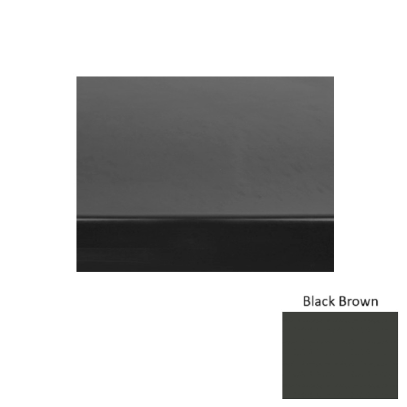 Solid Black Brown Rubber Stair Tread - Smooth