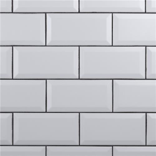 Crown Beveled Heights White Ceramic Tile – Matte – 3" x 6"
