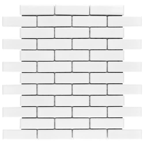 Metro White Subway Porcelain Mosaic - Brick