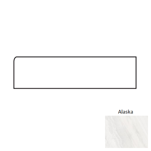 Delray Alaska Porcelain Floor Trim 3" x 24" Bullnose