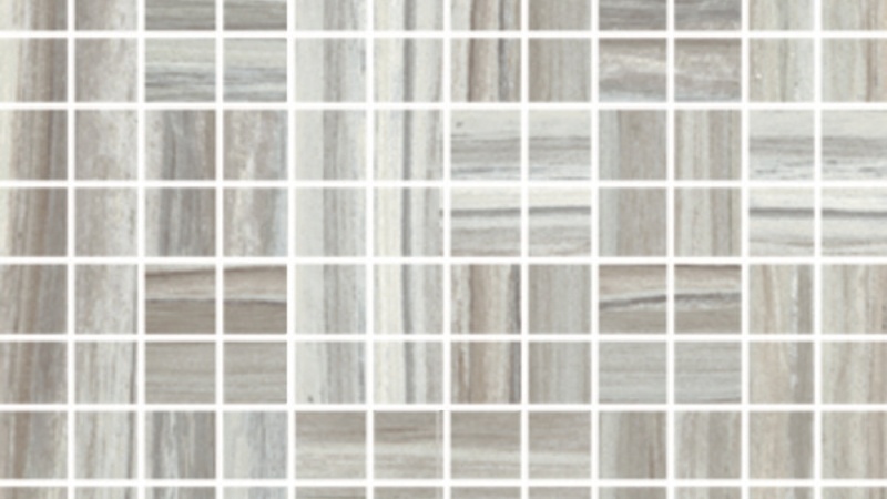Zebrino Bluette Porcelain Mosaic - 1" x 1" - Honed