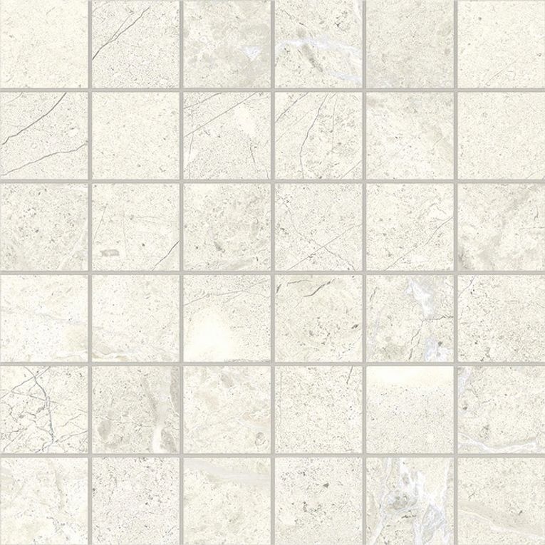 Anthea White Porcelain Mosaic - 2" X 2" - Matte