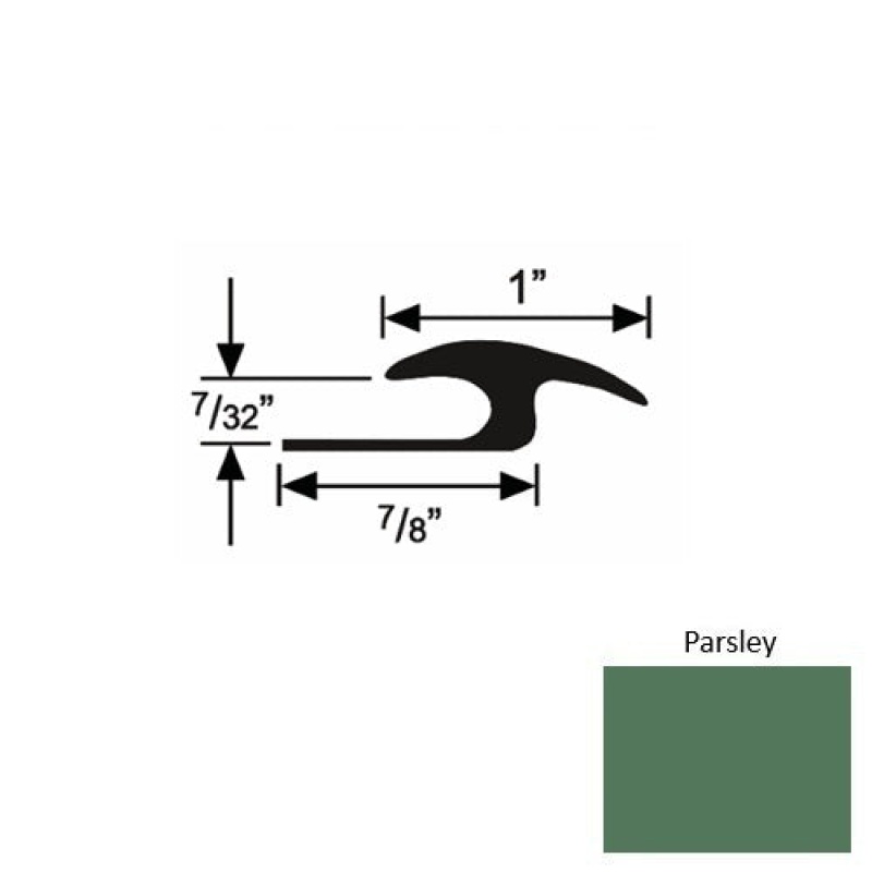 Solid 50 Parsley Rubber Tile / Carpet Joiner