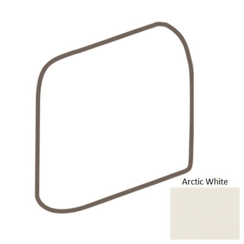 Keystones Unglazed Mosaic Arctic White Porcelain Floor & Wall Trim - 1" X 1" Bullnose Outcorner - Matte