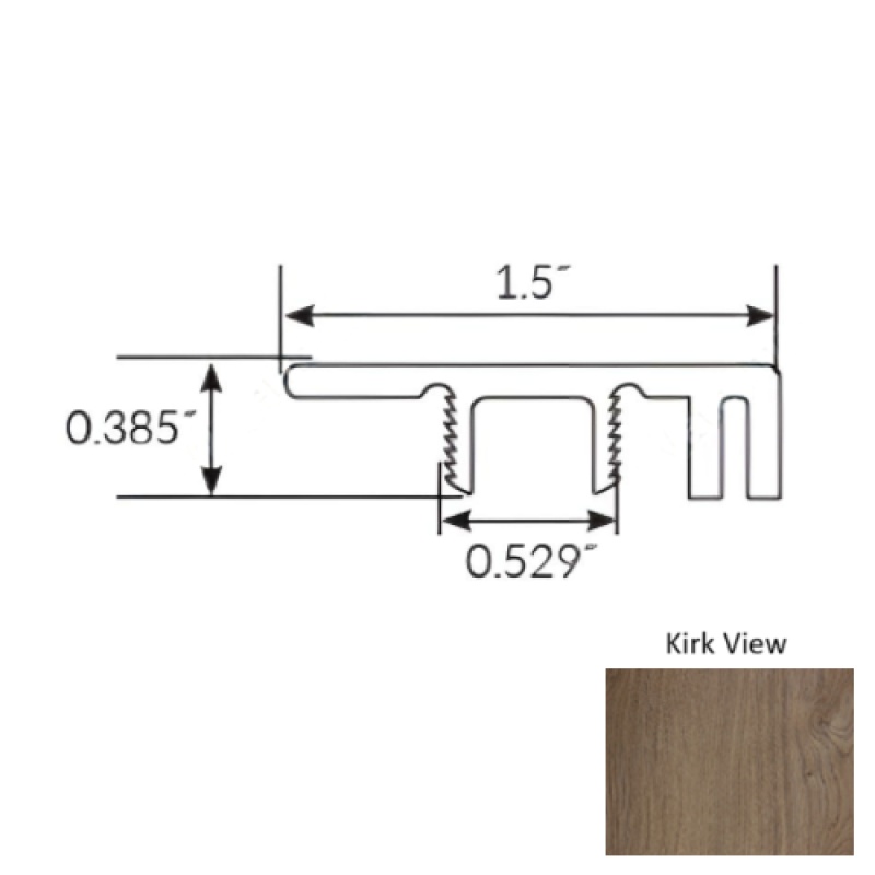Americano Grande Kirk View Luxury Vinyl Moulding / Trim - 94" End Cap - Ceramic Bead