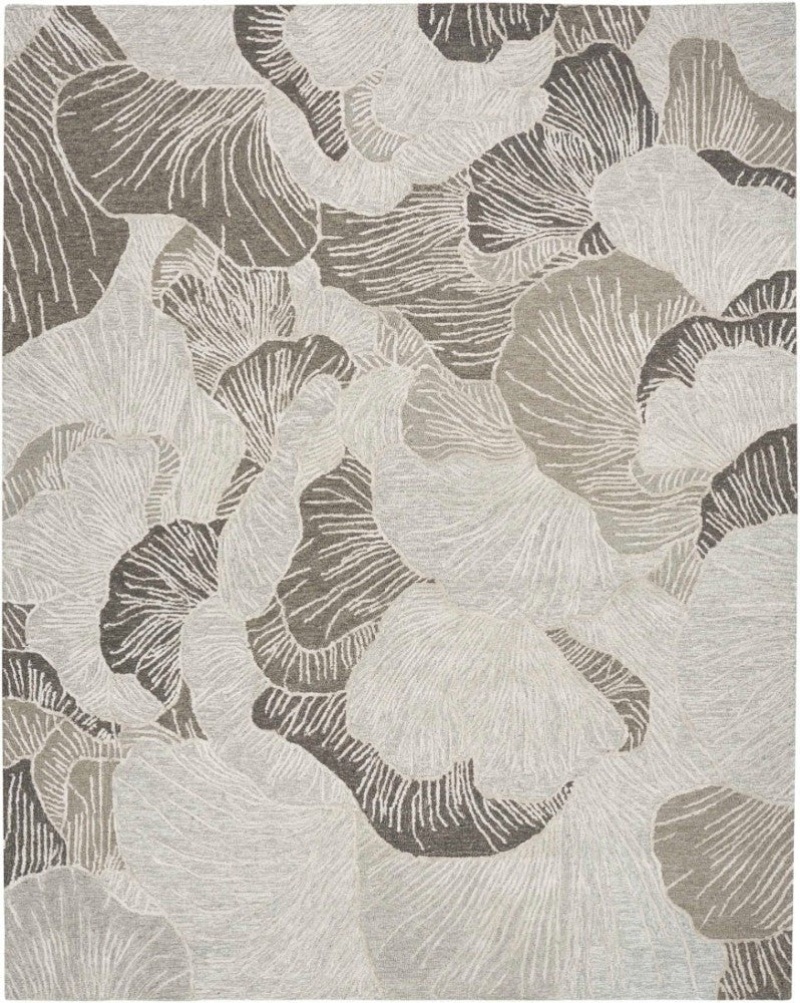 Avra Grey Wool Blend Contemporary Area Rug
