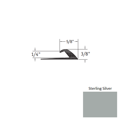 Johnsonite Sterling Silver Vinyl Moulding / Trim