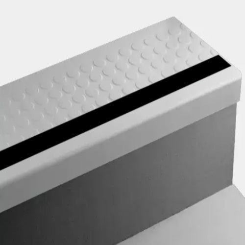 White Slipper Raised Round Rubber Stair Tread