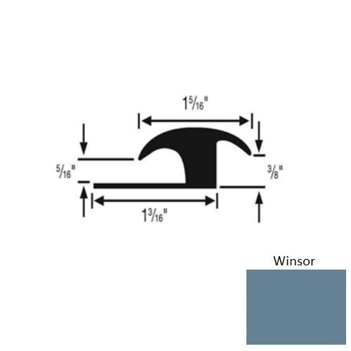 Flextones Winsor Vinyl 160 Ceramic / Wood Carpet Transition - 3/8" X 12 Ft - Thermoplastic