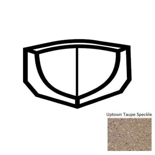 Keystones Unglazed Mosaic Uptown Taupe Speckle Porcelain Floor & Wall Trim - 1" X 1" Cove Base Incorner Square - Matte