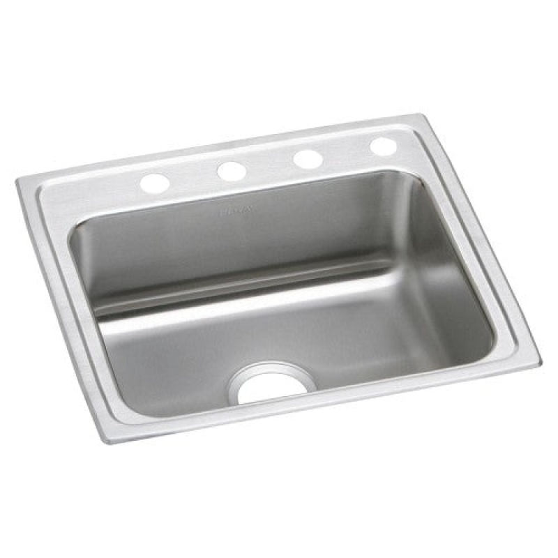 Lustertone Classic Stainless Steel Drop-In Single Bowl Kitchen Sink