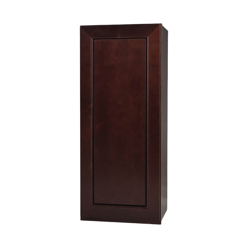 Chocolate Mahogany Wood Kitchen Wall Cabinet, 21" x 12" x 30"