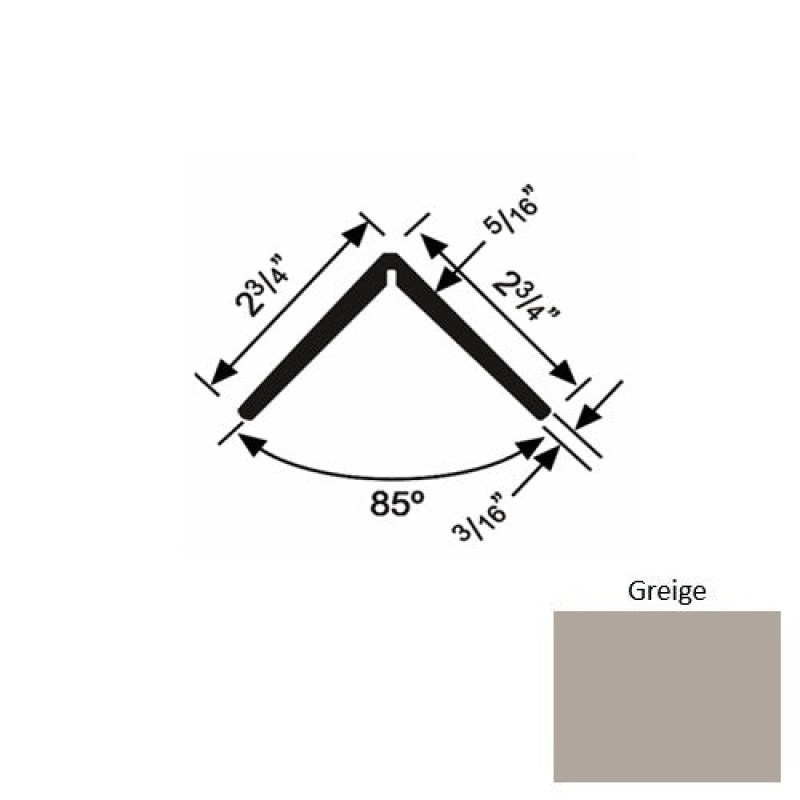 Solid 19Xtr Greige Rubber Corner Guard