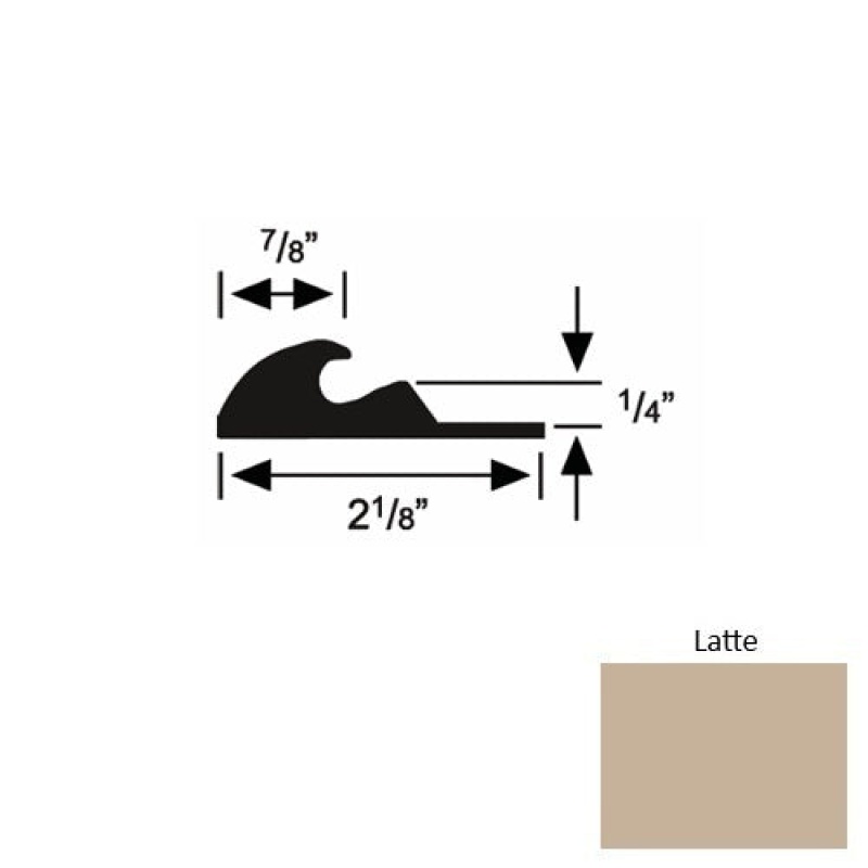 Solid 41 Latte Rubber Tackless Carpet Bar