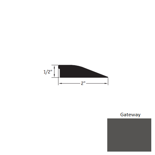 Johnsonite Gateway Vinyl Moulding / Trim - 1/2" X 12 Ft (144") Carpet Reducer - Carpet Reducer