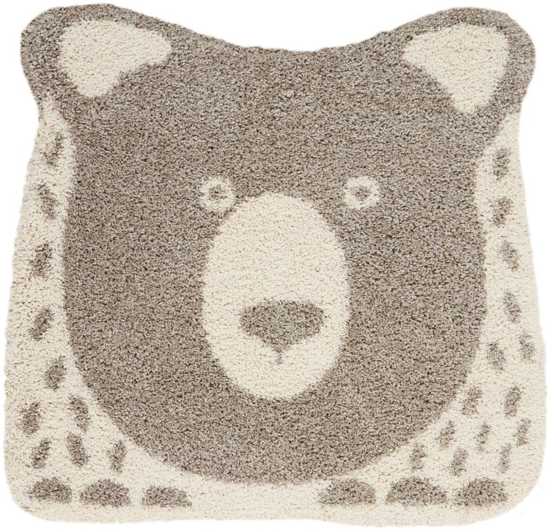 Hudson DS100 Light Grey Polypropylene Kids Area Rug – 4 ft x Freeform