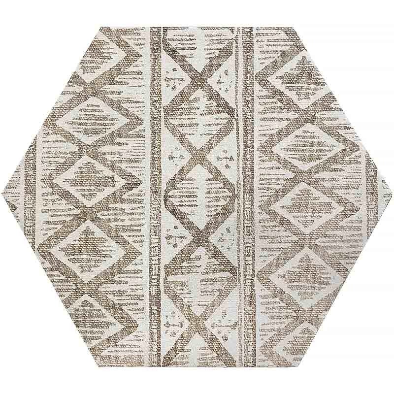 Movement Deco Ivory Porcelain Tile - Matte - Hexagon